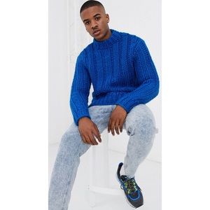 NWT ASOS Rare Heavyweight Hand Knitted Rib Sweater S